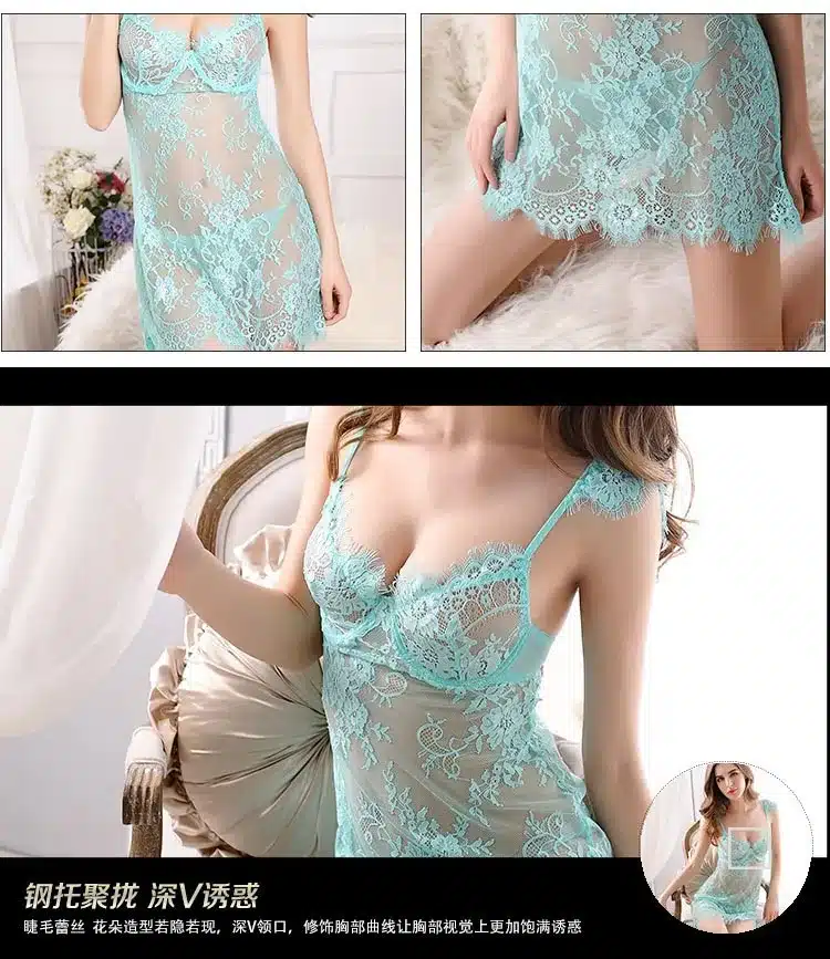 Lace nightgowns women nightwear sleepwear dress nighties for women sleeping dress women night dress sleepwear sexy nightgown 17