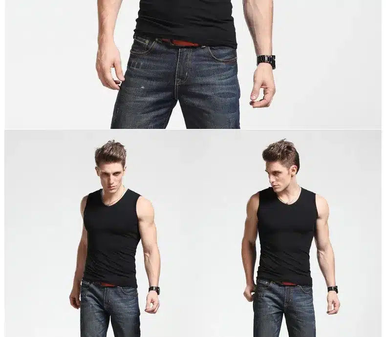 2018 Cotton Big Size Summer men clothing Tank Tops Black White Gray Singlets Sleeveless fitness men vest Bodybuilding t shirt 21