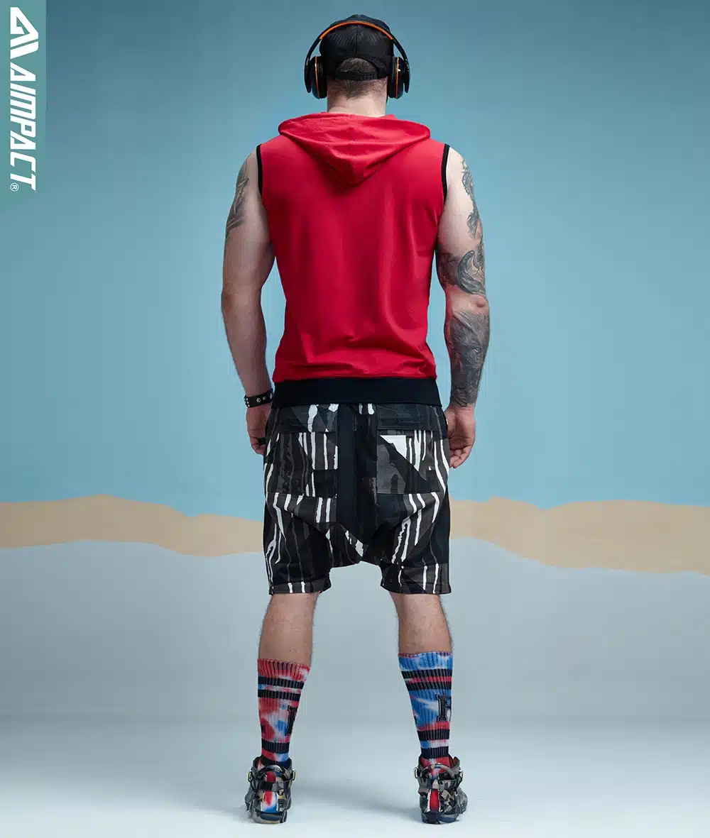 Aimpact Men's Fit Sleeveless Tapered Zip Hoodie Bodybuilding Tank Tops Crossfit Workout Sleeveless Jackets Terry Top Male AM1012 16