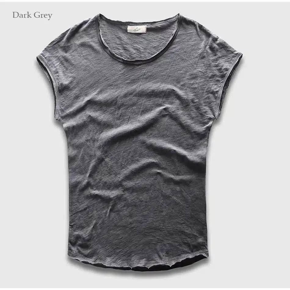 Men T-Shirt Fashion Crew Neck Sleeveless Plain TShirts Men Swag Hip Hop Basic Male Top Tees Shirts 22