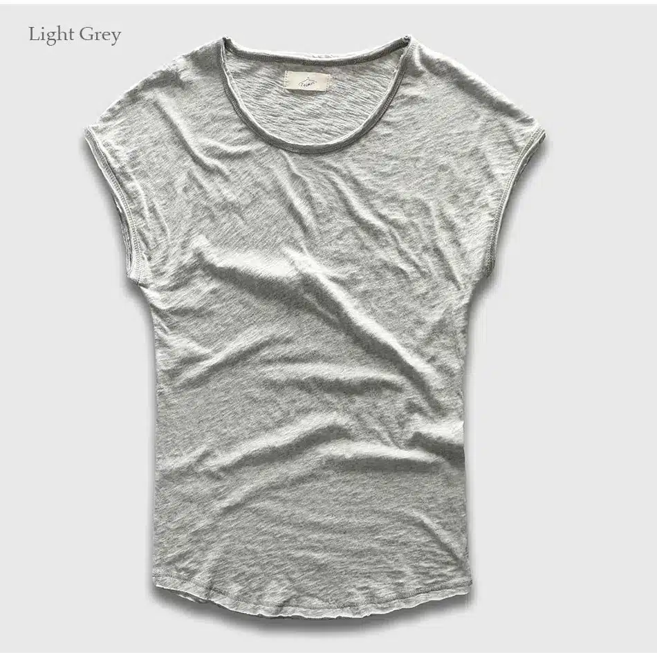 Men T-Shirt Fashion Crew Neck Sleeveless Plain TShirts Men Swag Hip Hop Basic Male Top Tees Shirts 27