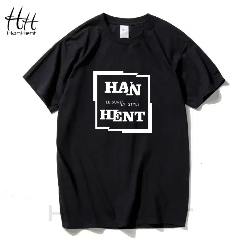 HanHent Funny T shirts Men Summer Fashion Climb To The Moon Printed Tshirt Casual Short Sleeve O-neck T-shirt Cotton Tops Tees 18