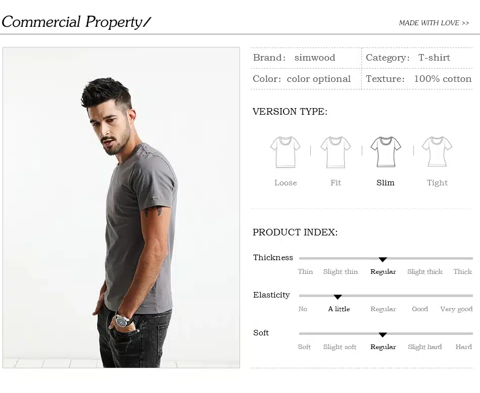 SIMWOOD 2018 New T Shirt Men Slim Fit Solid Color fitness Casual Tops 100% Cotton Comfortable High Quality Plus Size TD017101 11