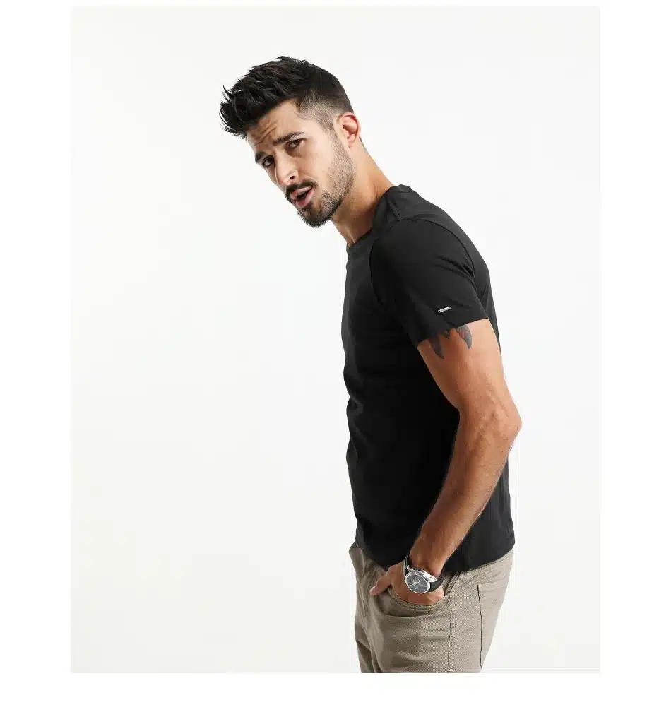 SIMWOOD 2018 New T Shirt Men Slim Fit Solid Color fitness Casual Tops 100% Cotton Comfortable High Quality Plus Size TD017101 23