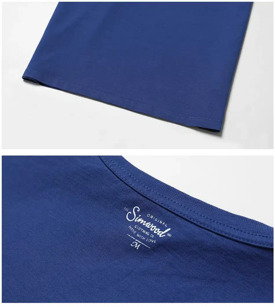 SIMWOOD 2018 New T Shirt Men Slim Fit Solid Color fitness Casual Tops 100% Cotton Comfortable High Quality Plus Size TD017101 29