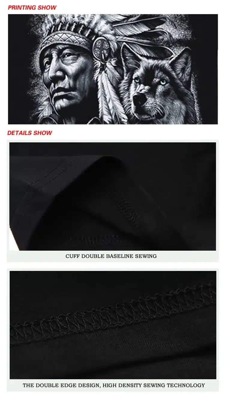 Rocksir 3d wolf t shirt mens Brand 3D Indians wolf Print t shirts Cotton wolves Men t-shirt Casual Man Tees Mens Tops 13