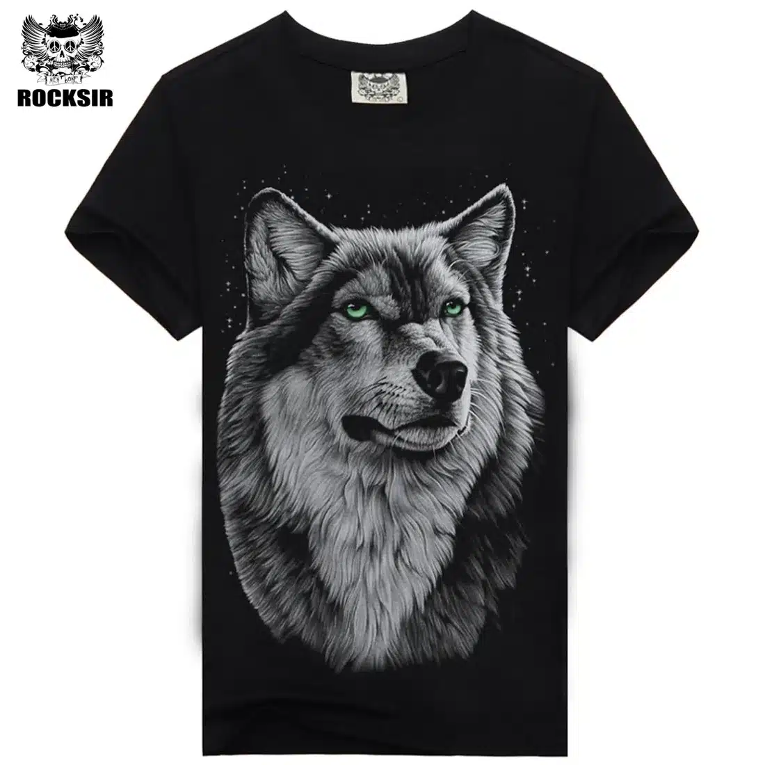 Rocksir 3d wolf t shirt mens Brand 3D Indians wolf Print t shirts Cotton wolves Men t-shirt Casual Man Tees Mens Tops 14