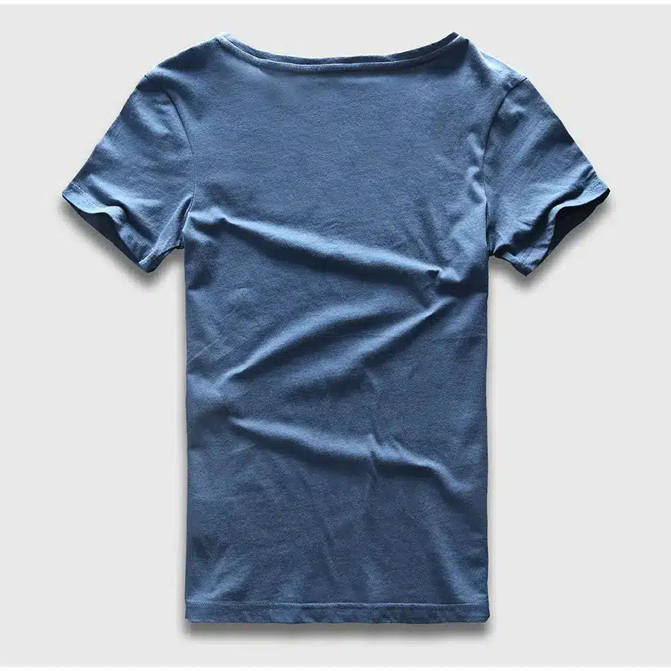 Zecmos 2017 Slim Fit V-Neck T-Shirt Men Basic Plain T Shirt Male Clothes Solid Cotton Top Tees Short Sleeve Fashion 21