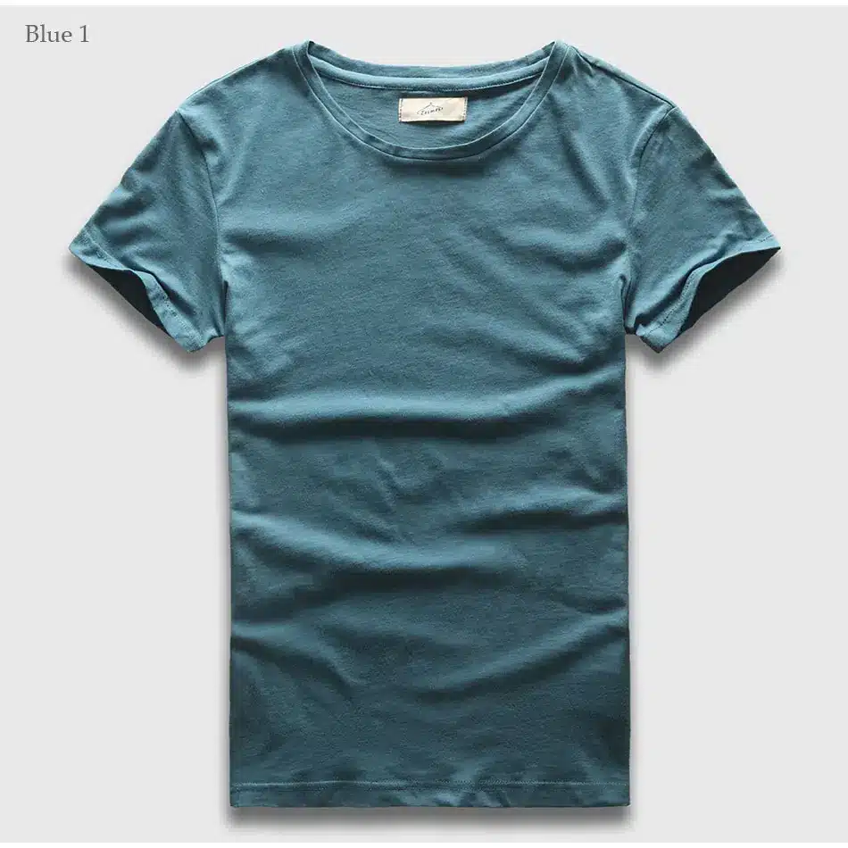 Zecmos 2017 Slim Fit V-Neck T-Shirt Men Basic Plain T Shirt Male Clothes Solid Cotton Top Tees Short Sleeve Fashion 27