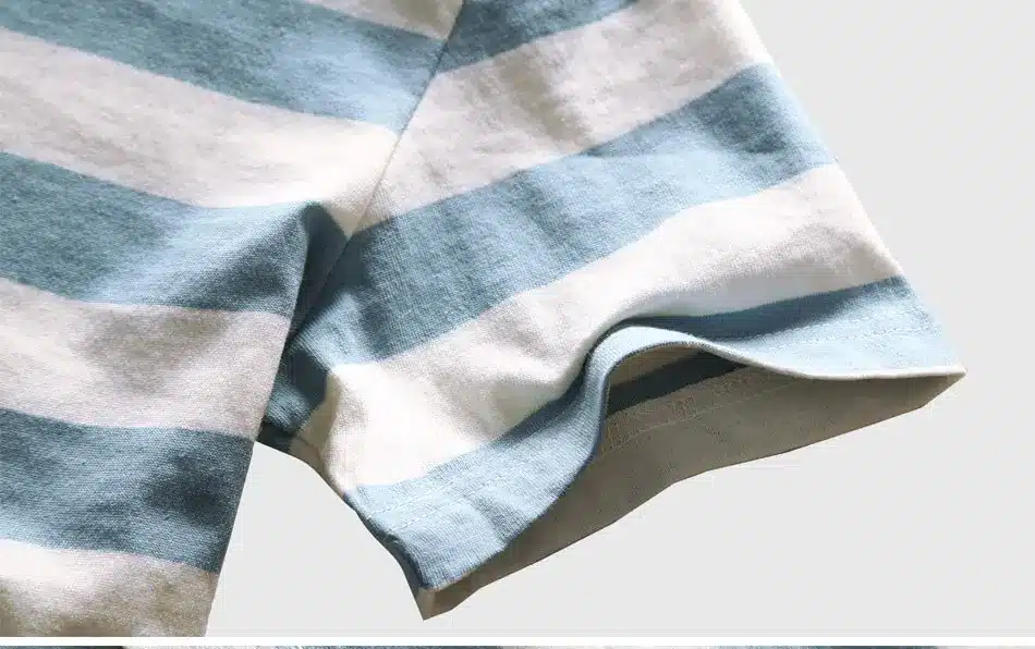 Zecmos New Men Stripe T-Shirt Fashion O Neck Short Sleeved Slim Fit Blue Striped T Shirt Man 27