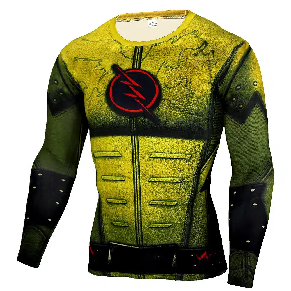 Mens Anime The Flash Barry Allen 3D Printed T Shirts Compression Shirt Fitness Men Crossfit Black Panther T Shirt Brand Clothing 16
