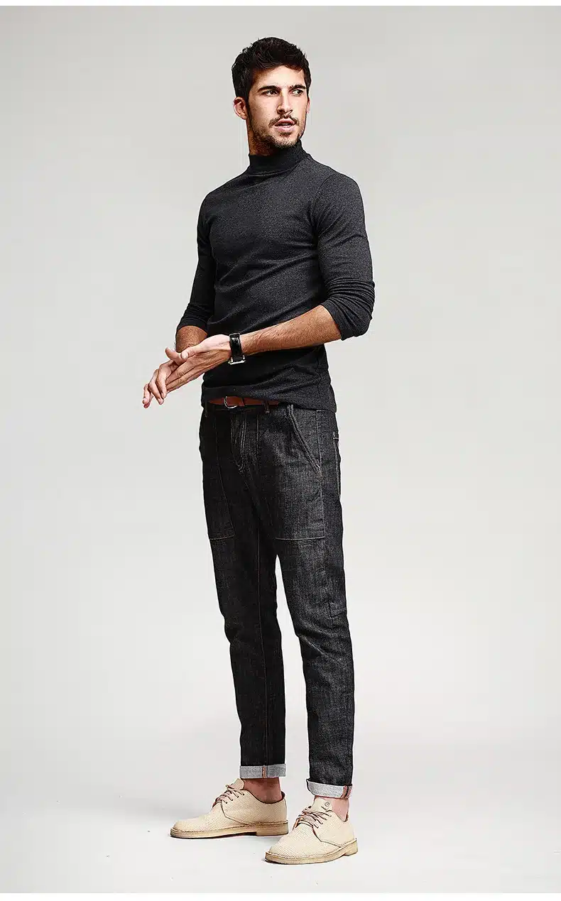 KUEGOU Mens Casual T Shirts 5 Solid Color Brand Clothing For Man's Long Sleeve Slim T-Shirts Male Wear Plus Size Tops Tees 803 15