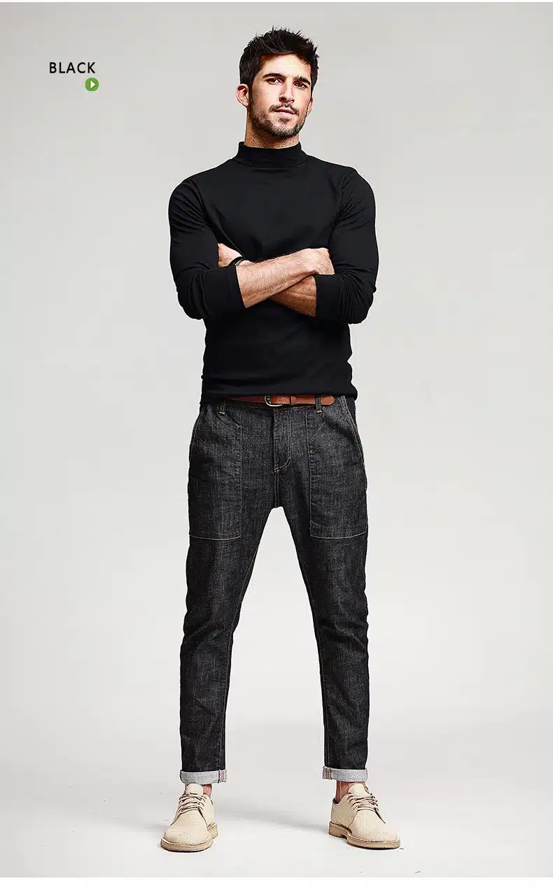 KUEGOU Mens Casual T Shirts 5 Solid Color Brand Clothing For Man's Long Sleeve Slim T-Shirts Male Wear Plus Size Tops Tees 803 24