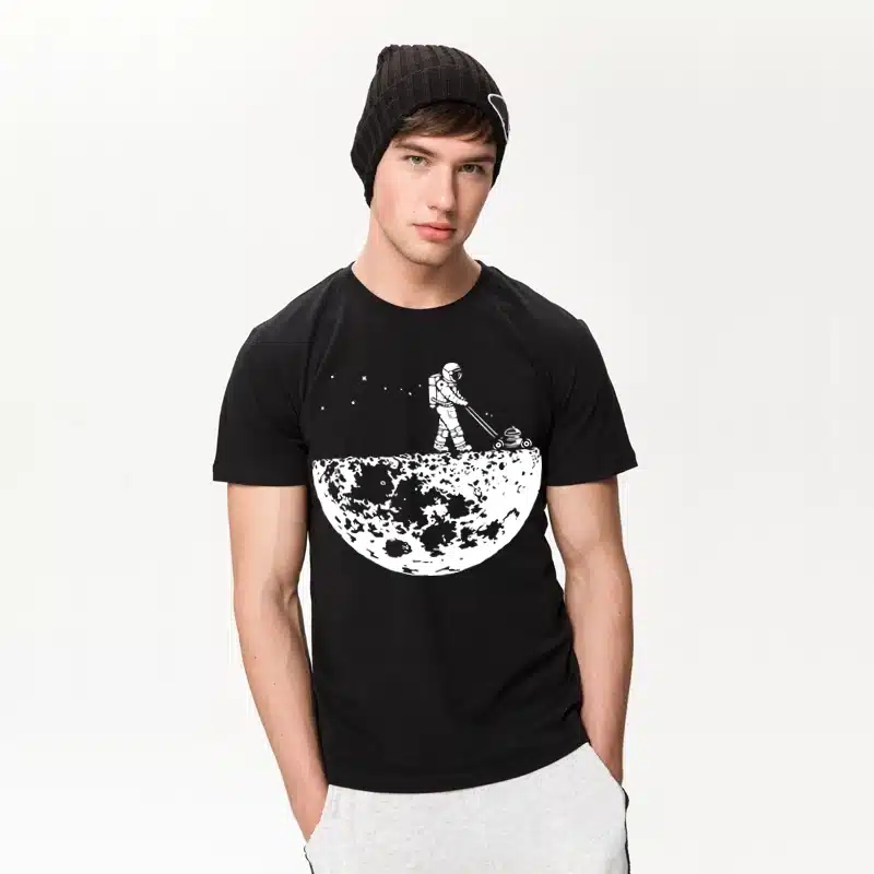 HanHent Develop The Moon T-shirts Men's Creative Design Summer Tee shirts Casual Streetwear Cotton Tops New Funny T shirts Black 10