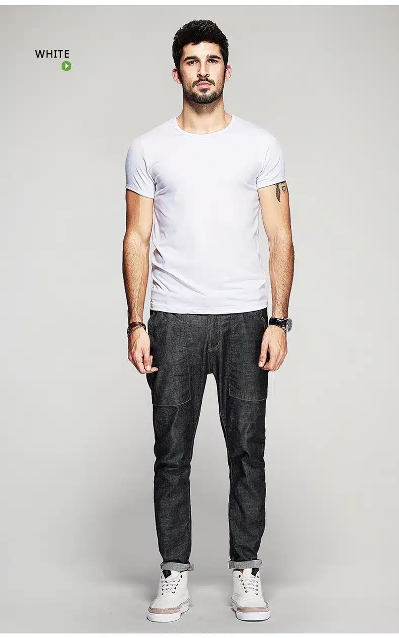 KUEGOU Summer Mens Casual T Shirts 10 Solid Colors Brand Clothing Man's Wear Short Sleeve Slim T-Shirts Tops Tees Plus Size 601 20