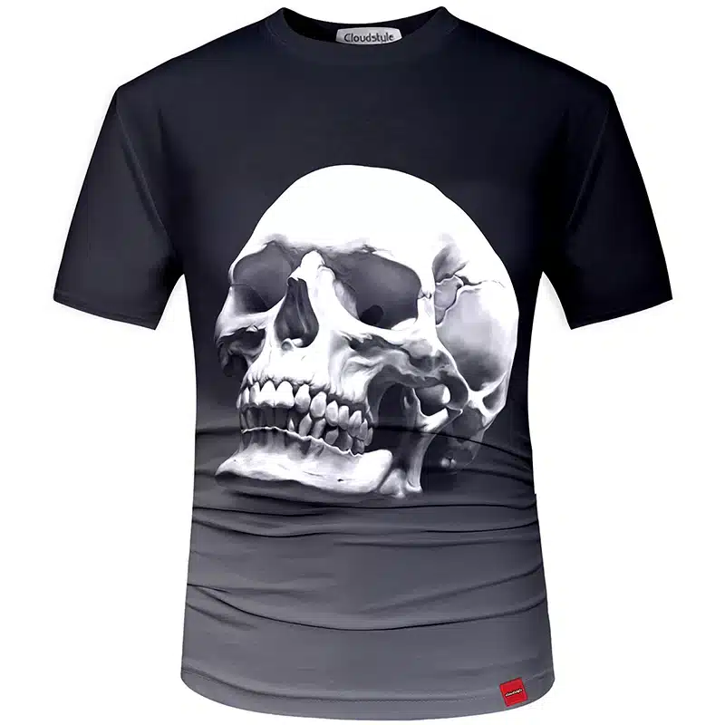 Cloudstyle New Hot Men Summer 3D t shirt Street Fashion models love fashion skull soul chariot Rock T-shirt Men Clothes 24