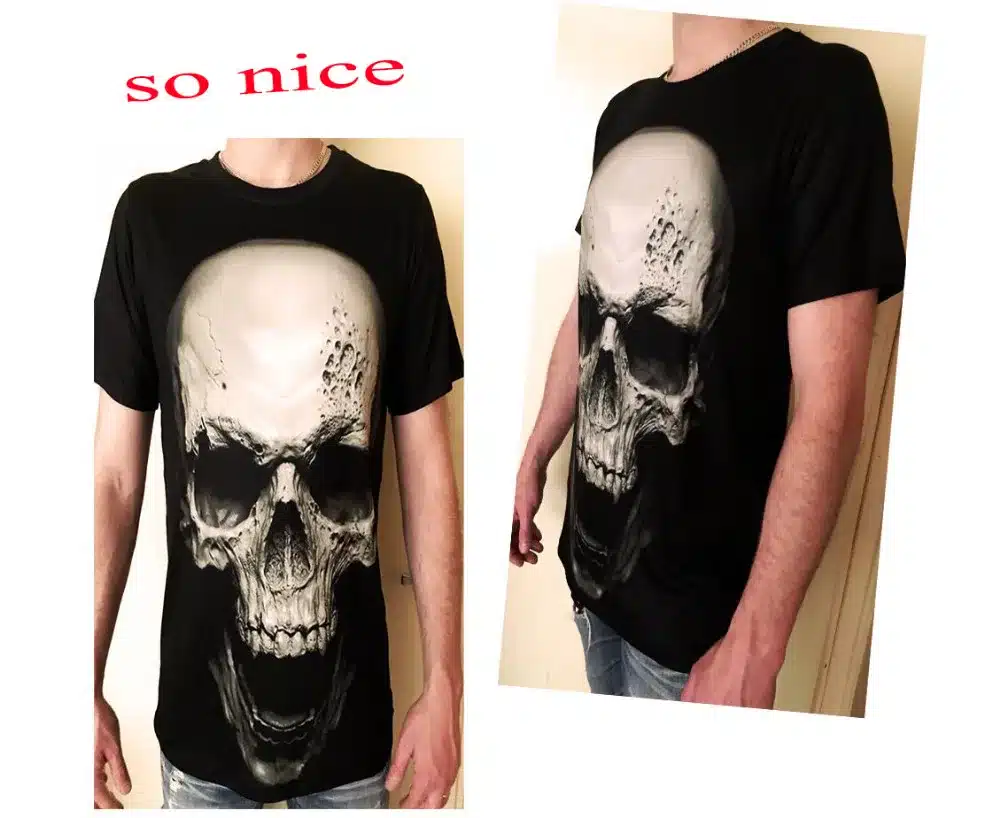 Cloudstyle New Hot Men Summer 3D t shirt Street Fashion models love fashion skull soul chariot Rock T-shirt Men Clothes 30