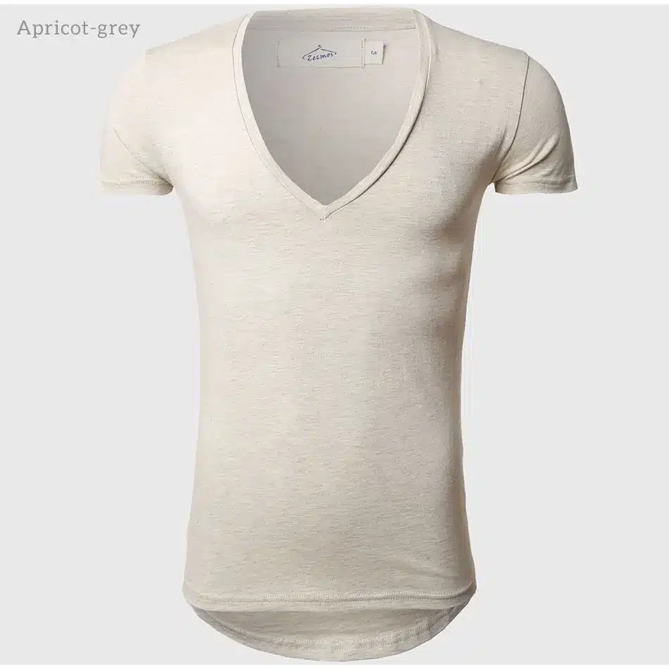 21 Colors Deep V Neck T-Shirt Men Fashion Compression Short Sleeve T Shirt Male Muscle Fitness Tight Summer Top Tees 35