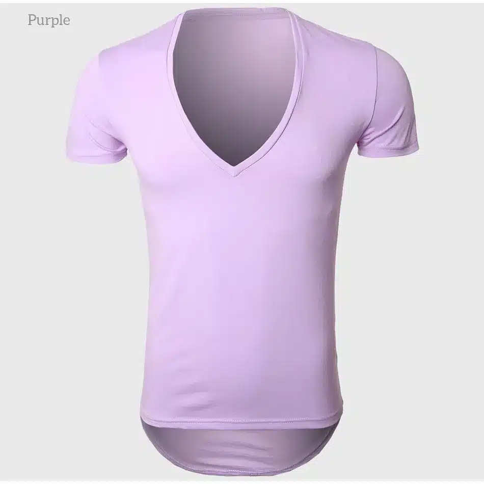 21 Colors Deep V Neck T-Shirt Men Fashion Compression Short Sleeve T Shirt Male Muscle Fitness Tight Summer Top Tees 45