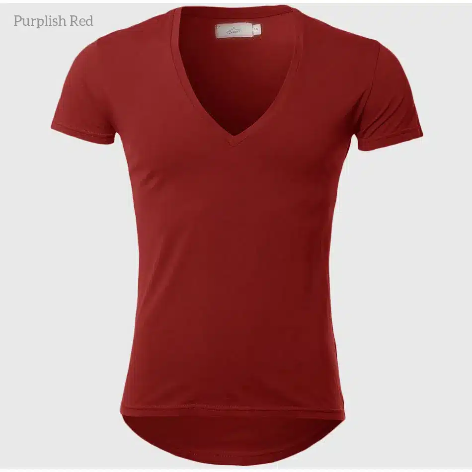 21 Colors Deep V Neck T-Shirt Men Fashion Compression Short Sleeve T Shirt Male Muscle Fitness Tight Summer Top Tees 56