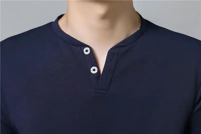 COODRONY T-Shirt Men 2017 Spring Summer New Long Sleeve Henry Collar T Shirt Men Brand Soft Pure Cotton Slim Fit Tee Shirts 7625 16