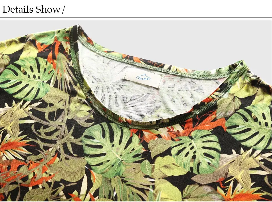 Zecmos Flowers Print T-Shirt For Men 2017 Summer New T Shirt Men Floral Hawaiian Fashion Tops Casual Tees Brand Clothing 27