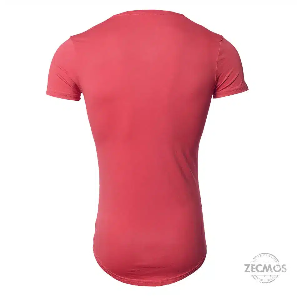 Zecmos Deep V Neck Sexy Men T-Shirt Vintage Short Sleeve Solid Color Muscle Fit T Shirt Men Top Tees Fashion 39