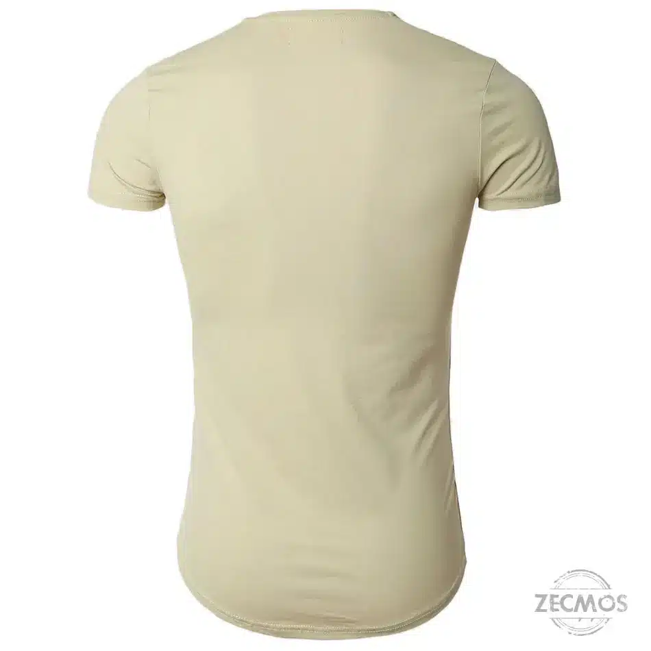 Zecmos Deep V Neck Sexy Men T-Shirt Vintage Short Sleeve Solid Color Muscle Fit T Shirt Men Top Tees Fashion 43