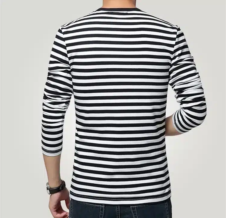 Navy style long-sleeve shirt men T-shirt o-neck stripe t shirt men shirt navy vintage basic 95% cotton shirt 19
