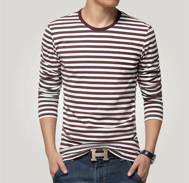 Navy style long-sleeve shirt men T-shirt o-neck stripe t shirt men shirt navy vintage basic 95% cotton shirt 22