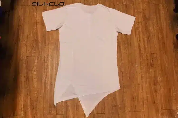 2017 Asymmetrical Designed Long Style T shirt For Men Fashion Button Short Sleeves Men's Top Tees Solid Street Hip Hop Men Dress 11