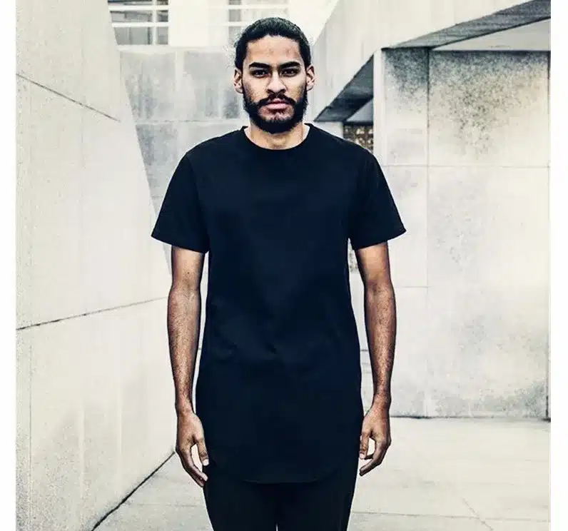 Cureved Hem Hip Hop Tshirt Men 2017 Summer Kpop Longline Extended Tee Shirts Male T-shirts Kanye West Justin Bieber Asian Size 11