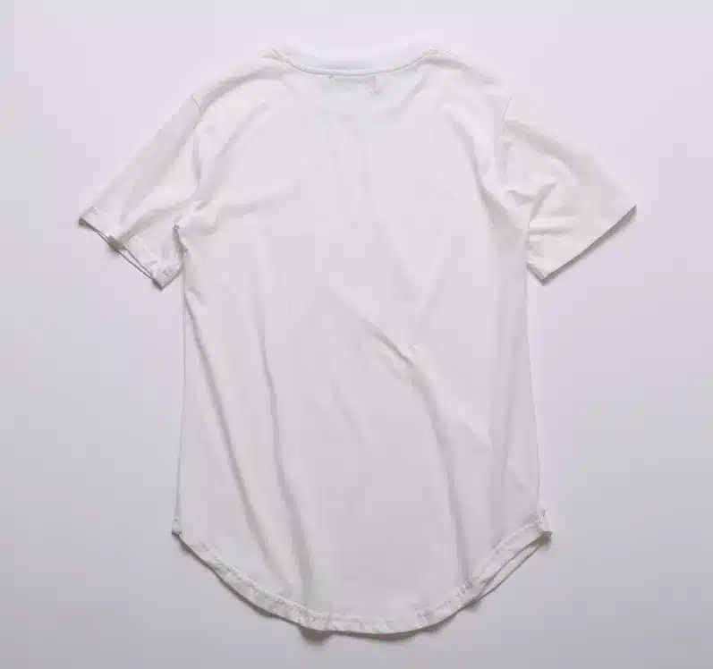 Cureved Hem Hip Hop Tshirt Men 2017 Summer Kpop Longline Extended Tee Shirts Male T-shirts Kanye West Justin Bieber Asian Size 21