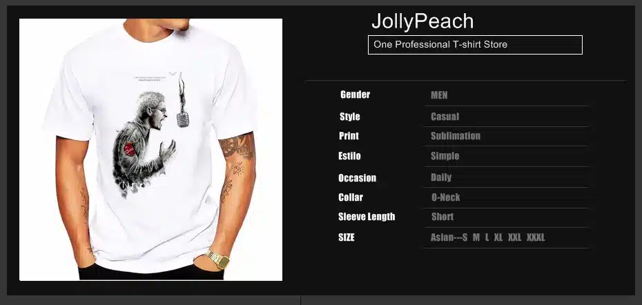 mourning Linkin Park Lead singer Chester Bennington t shirt homme JOLLYPEACH casual tshirt man Short Sleeve Plus Size T-shirt 13