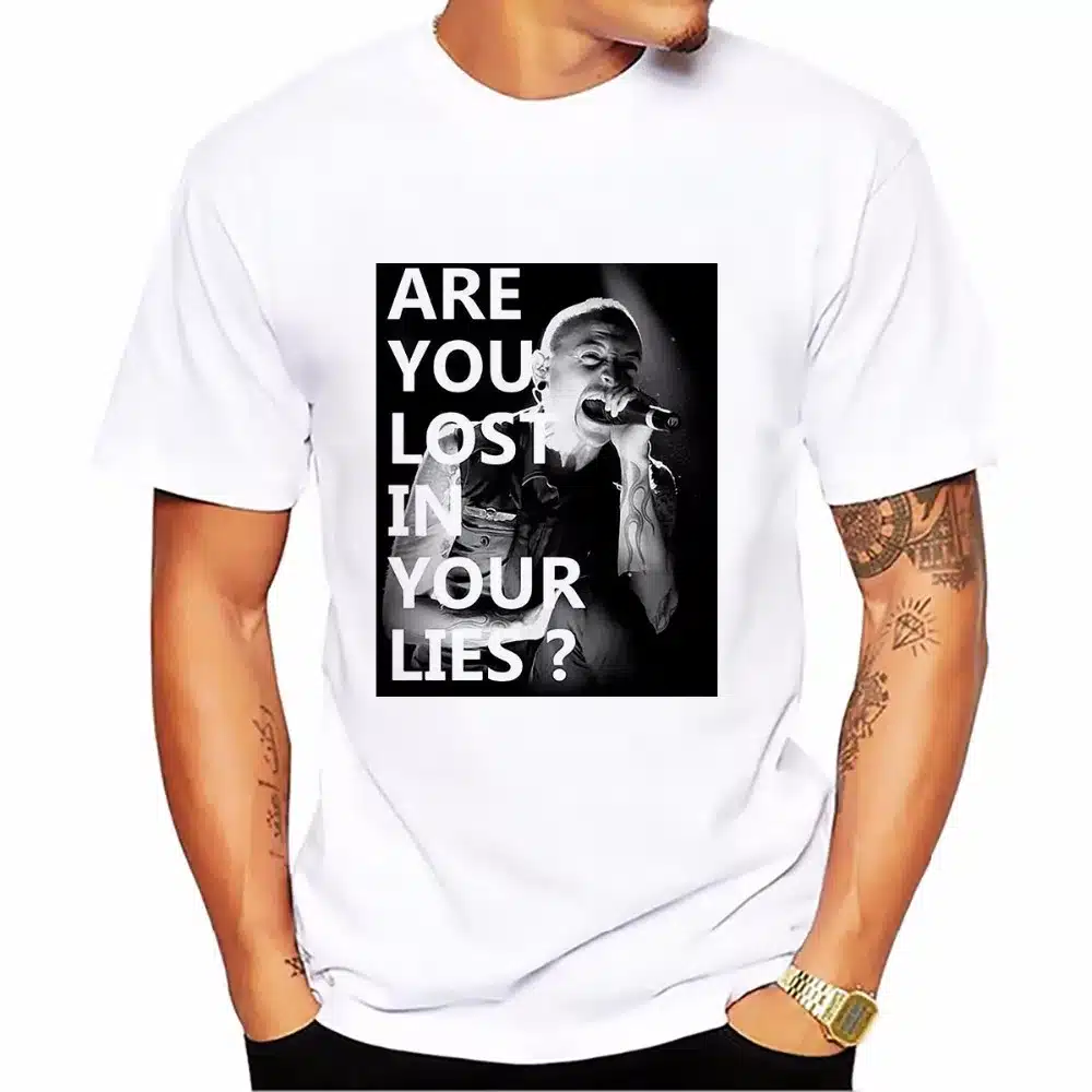 mourning Linkin Park Lead singer Chester Bennington t shirt homme JOLLYPEACH casual tshirt man Short Sleeve Plus Size T-shirt 18