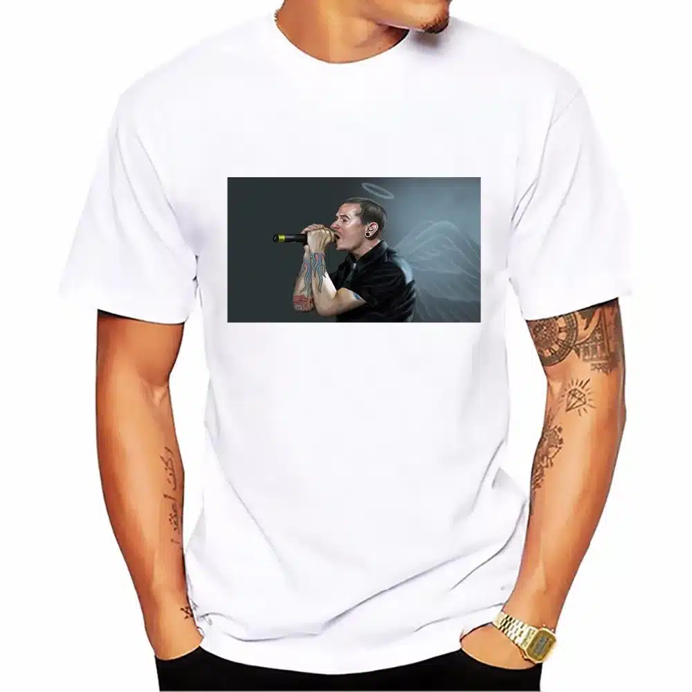 mourning Linkin Park Lead singer Chester Bennington t shirt homme JOLLYPEACH casual tshirt man Short Sleeve Plus Size T-shirt 19