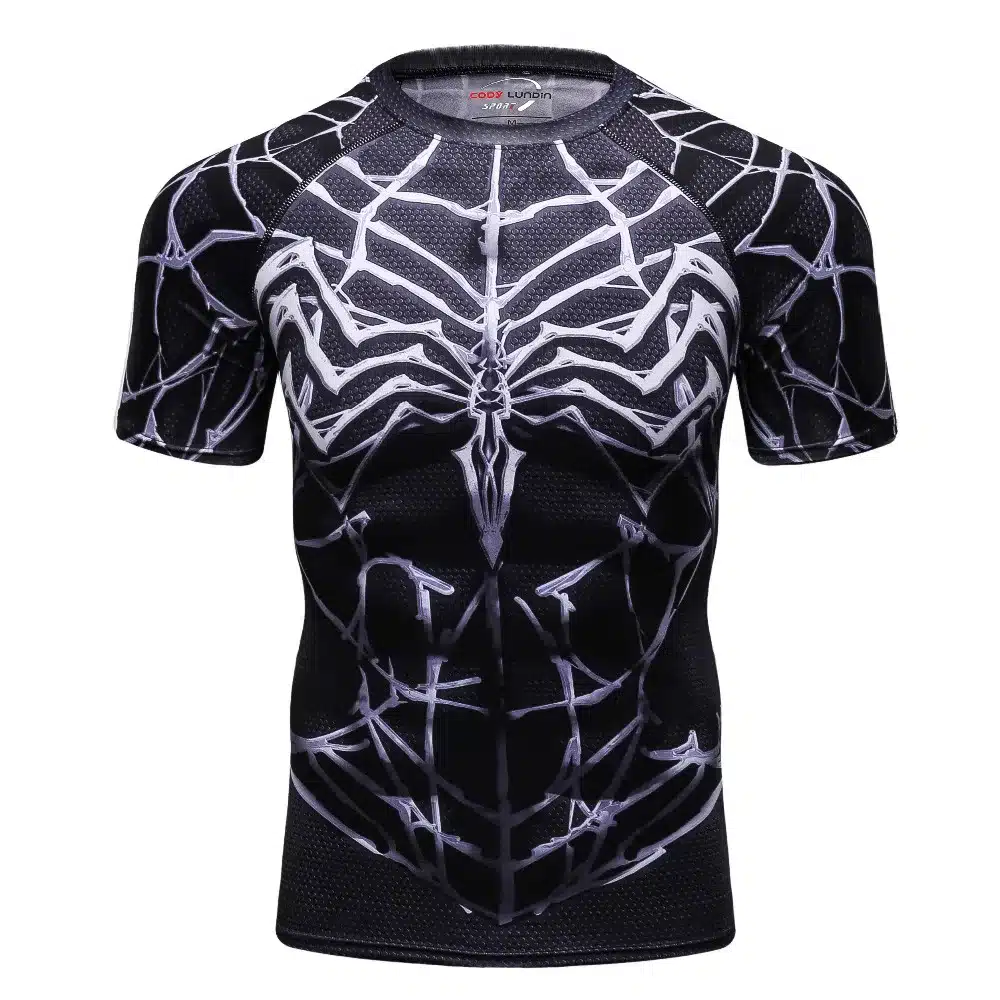 Men Compression T-Shirts MMA Rashguard Keep Fit Fitness Short sleeves Base Layer Skin Tight Weightlifting Elastic Mens T-Shirts 12
