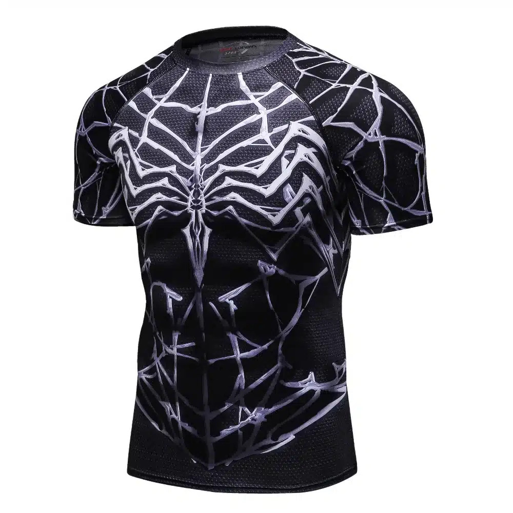 Men Compression T-Shirts MMA Rashguard Keep Fit Fitness Short sleeves Base Layer Skin Tight Weightlifting Elastic Mens T-Shirts 13