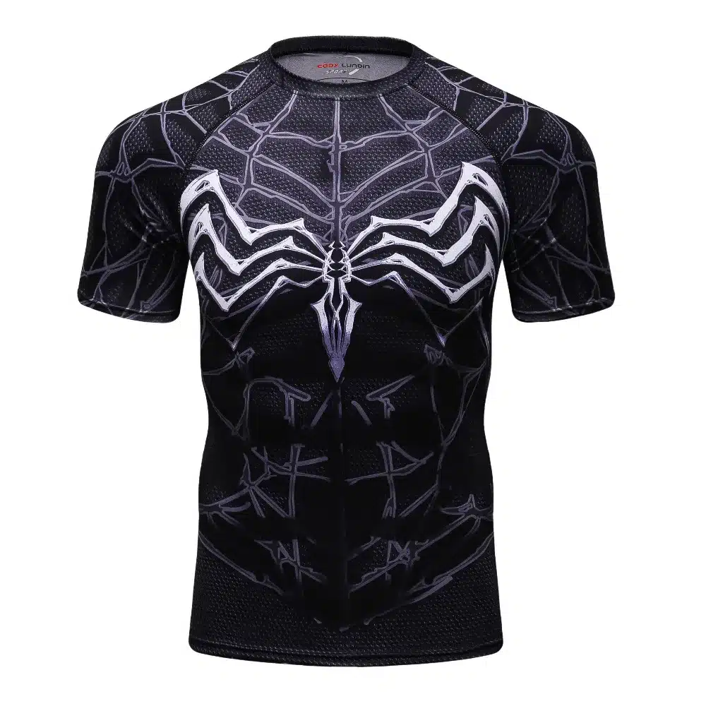 Men Compression T-Shirts MMA Rashguard Keep Fit Fitness Short sleeves Base Layer Skin Tight Weightlifting Elastic Mens T-Shirts 19