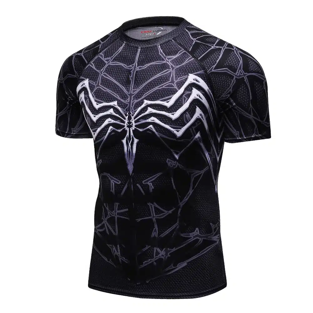 Men Compression T-Shirts MMA Rashguard Keep Fit Fitness Short sleeves Base Layer Skin Tight Weightlifting Elastic Mens T-Shirts 20