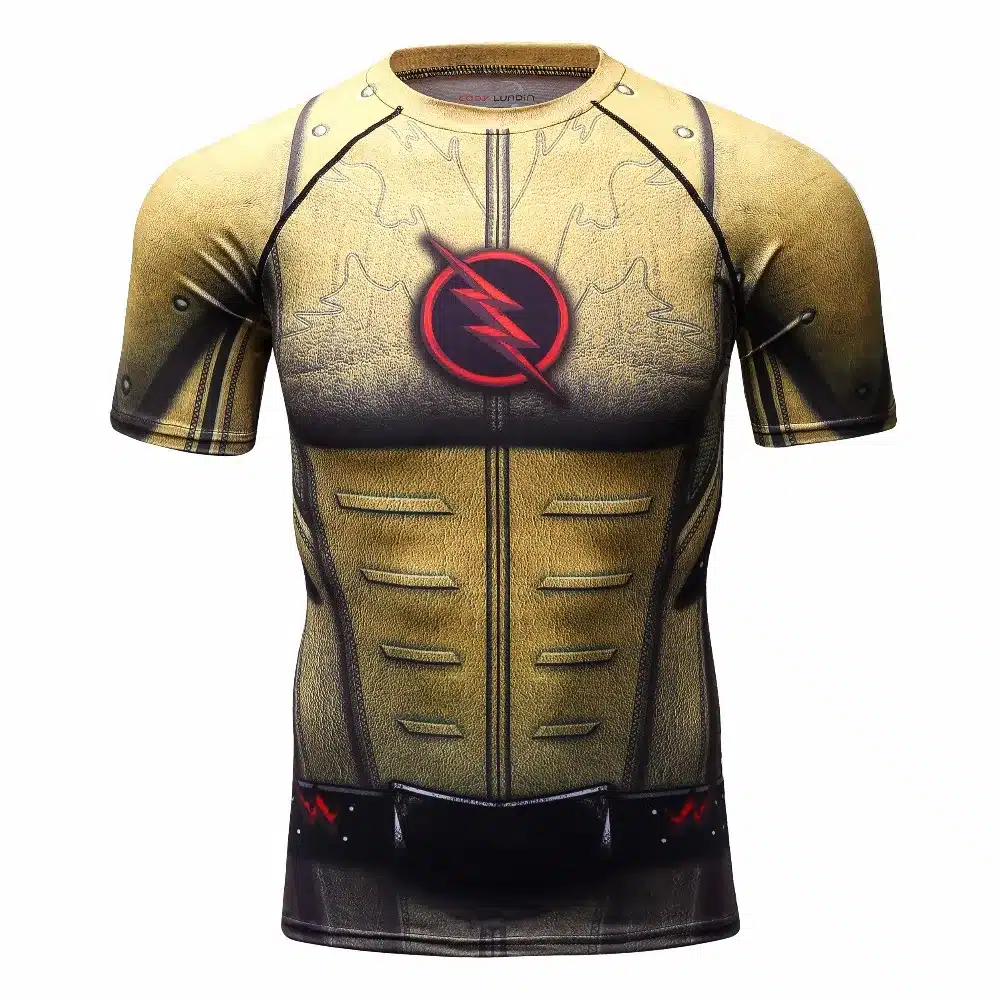 Men Compression T-Shirts MMA Rashguard Keep Fit Fitness Short sleeves Base Layer Skin Tight Weightlifting Elastic Mens T-Shirts 56
