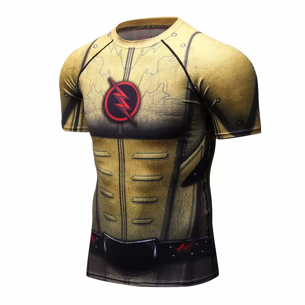 Men Compression T-Shirts MMA Rashguard Keep Fit Fitness Short sleeves Base Layer Skin Tight Weightlifting Elastic Mens T-Shirts 57