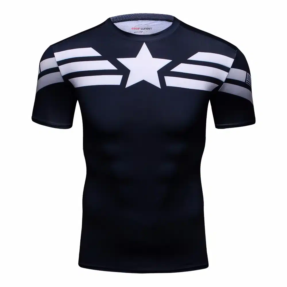 Men Compression T-Shirts MMA Rashguard Keep Fit Fitness Short sleeves Base Layer Skin Tight Weightlifting Elastic Mens T-Shirts 64