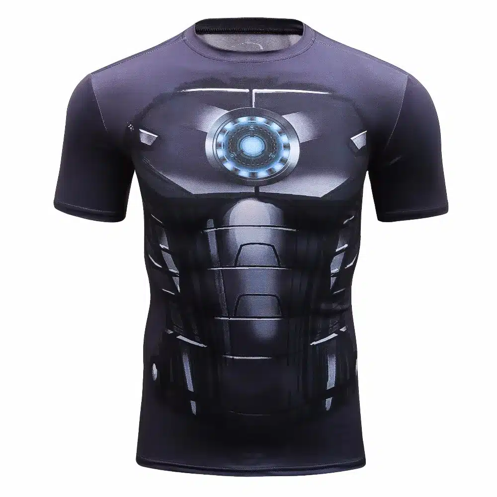 Men Compression T-Shirts MMA Rashguard Keep Fit Fitness Short sleeves Base Layer Skin Tight Weightlifting Elastic Mens T-Shirts 102