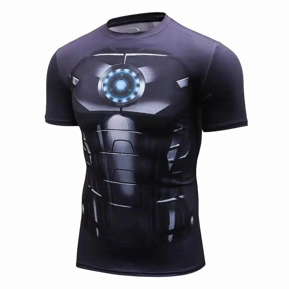 Men Compression T-Shirts MMA Rashguard Keep Fit Fitness Short sleeves Base Layer Skin Tight Weightlifting Elastic Mens T-Shirts 103