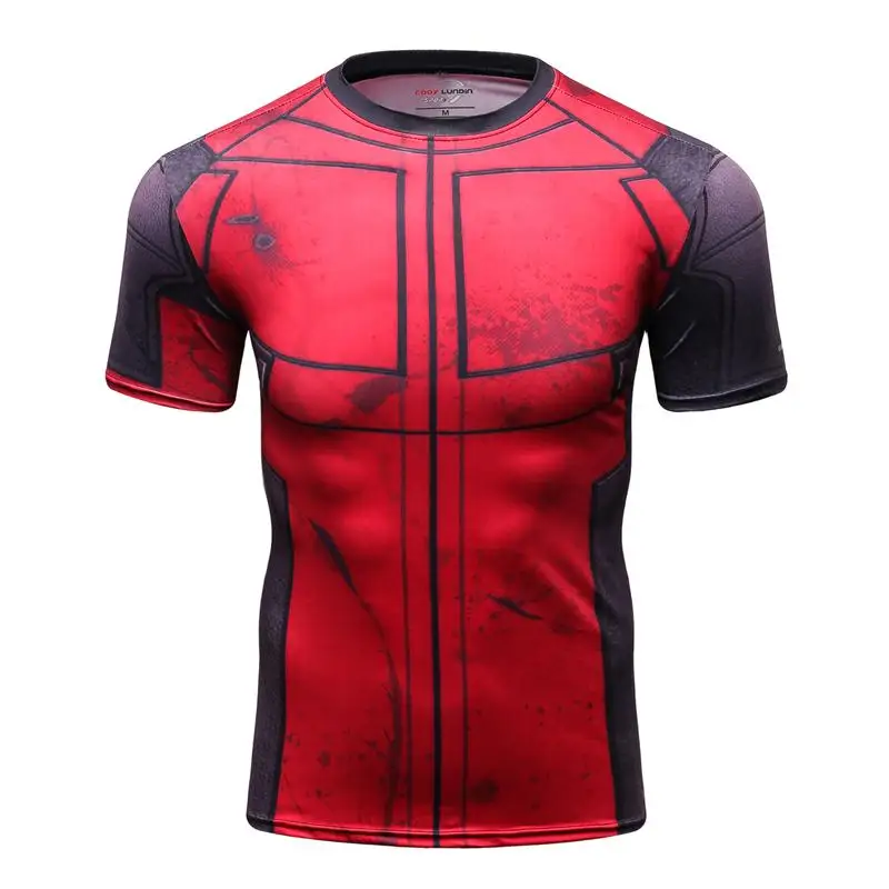 Men Compression T-Shirts MMA Rashguard Keep Fit Fitness Short sleeves Base Layer Skin Tight Weightlifting Elastic Mens T-Shirts 109