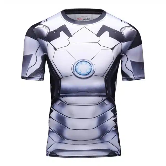 Men Compression T-Shirts MMA Rashguard Keep Fit Fitness Short sleeves Base Layer Skin Tight Weightlifting Elastic Mens T-Shirts 124