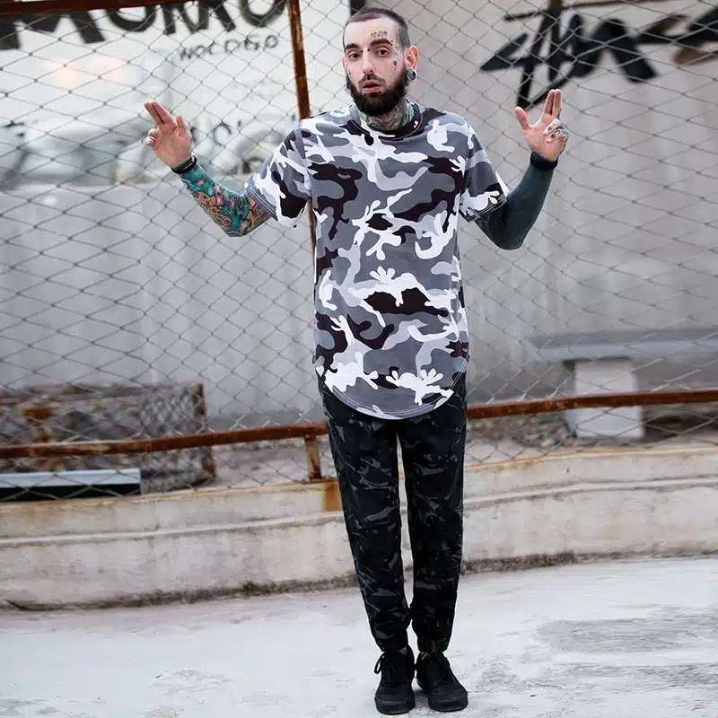 Summer Extended Curved Hem T Shirt Men Camouflage Longline Hip Hop T-shirt Elongated Tee Shirts Justin Bieber Kanye West 15