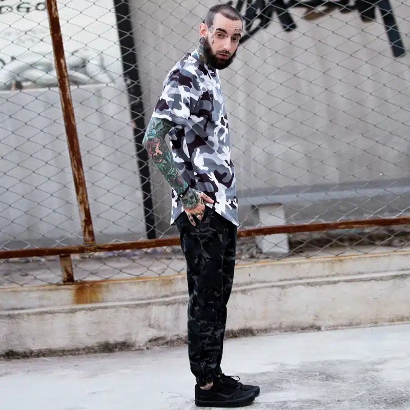 Summer Extended Curved Hem T Shirt Men Camouflage Longline Hip Hop T-shirt Elongated Tee Shirts Justin Bieber Kanye West 16