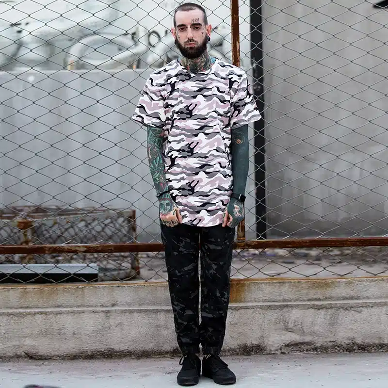 Summer Extended Curved Hem T Shirt Men Camouflage Longline Hip Hop T-shirt Elongated Tee Shirts Justin Bieber Kanye West 26